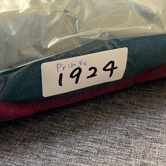 Pringle of Scotland Nick Faldo Wool Golf Sweater - Men's Size M - Green Red - Picture 11 of 11